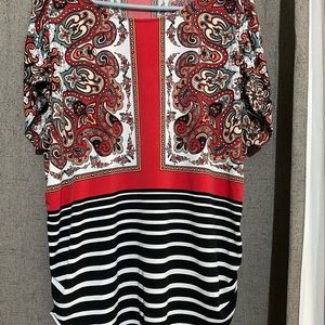 Chicos Paisley Top Size 3